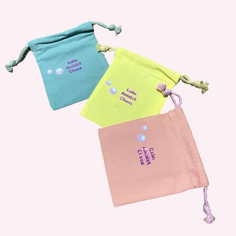 Calm Amidst Chaos Drawstring Pouch