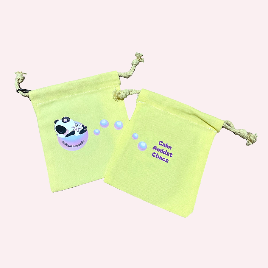 Calm Amidst Chaos Drawstring Pouch