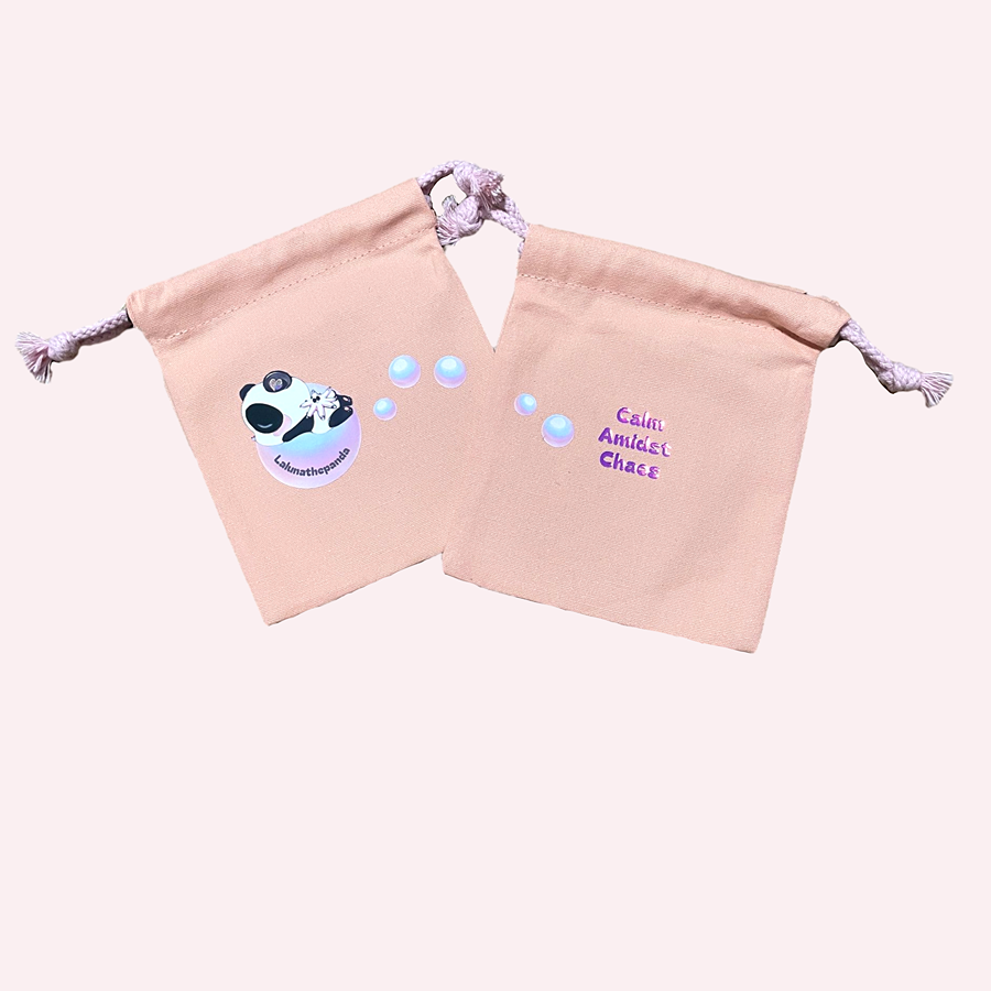Calm Amidst Chaos Drawstring Pouch