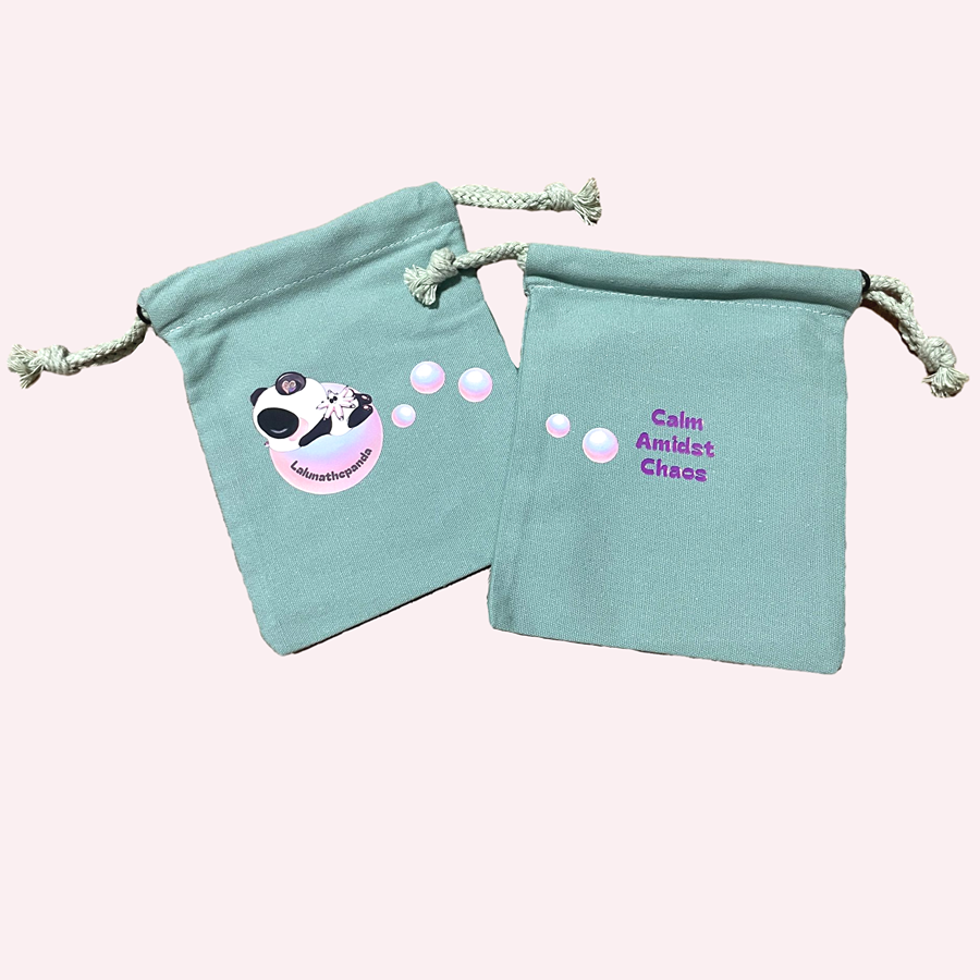 Calm Amidst Chaos Drawstring Pouch
