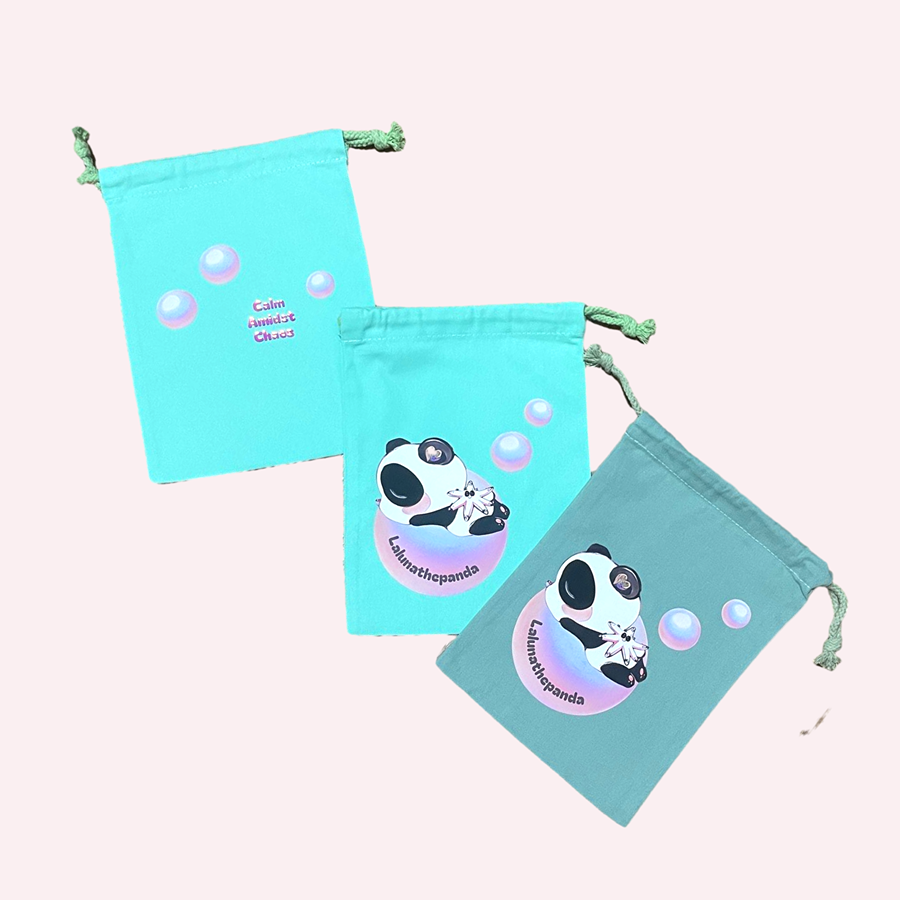Calm Amidst Chaos Drawstring Pouch