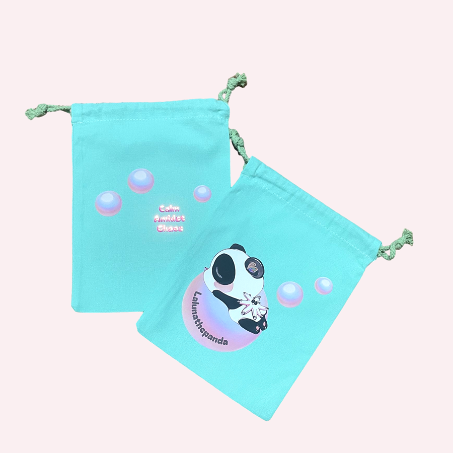 Calm Amidst Chaos Drawstring Pouch