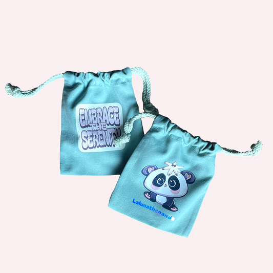 Embrace The Serenity Drawstring Pouch
