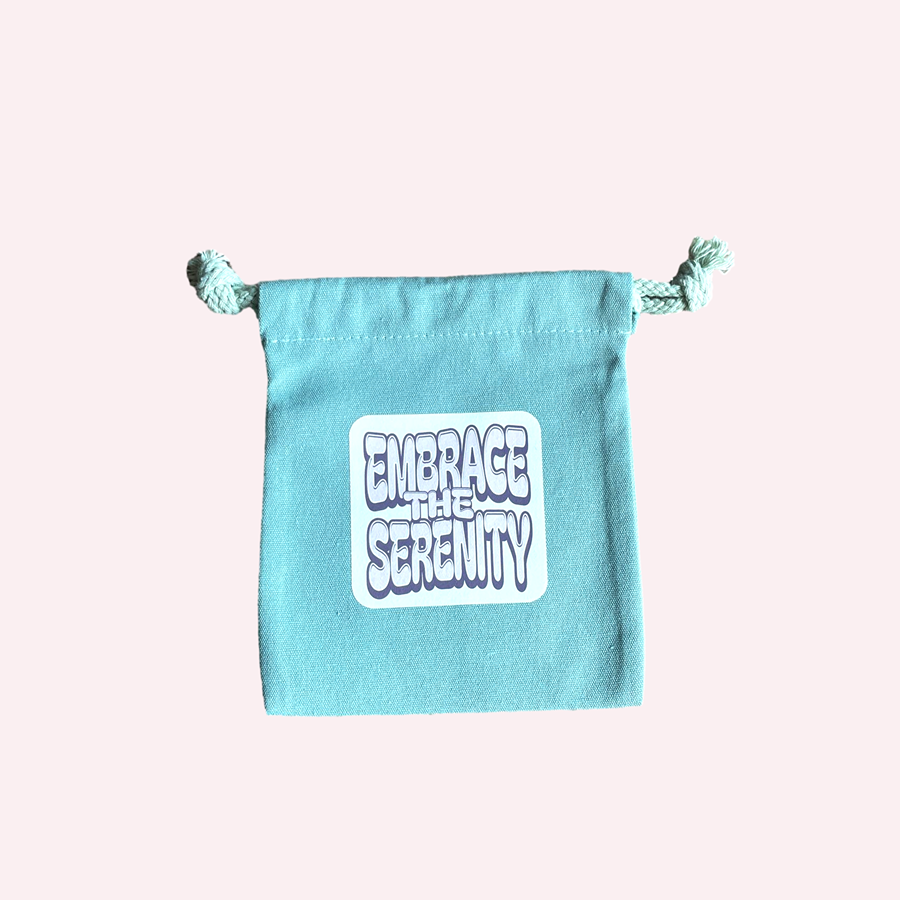 Embrace The Serenity Drawstring Pouch
