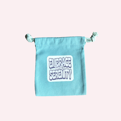 Embrace The Serenity Drawstring Pouch
