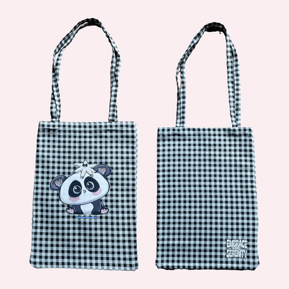 Embrace The Serenity Tote - Checked Ebony - Lalunathepanda