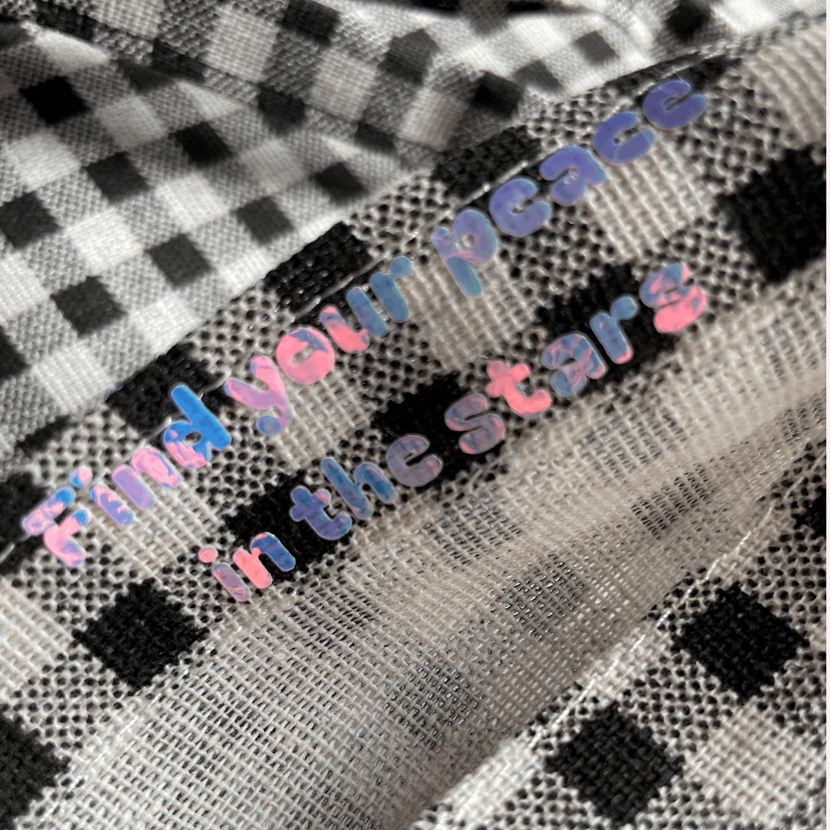 Embrace The Serenity Tote - Checked Ebony - Lalunathepanda