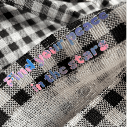 Embrace The Serenity Tote - Checked Ebony - Lalunathepanda