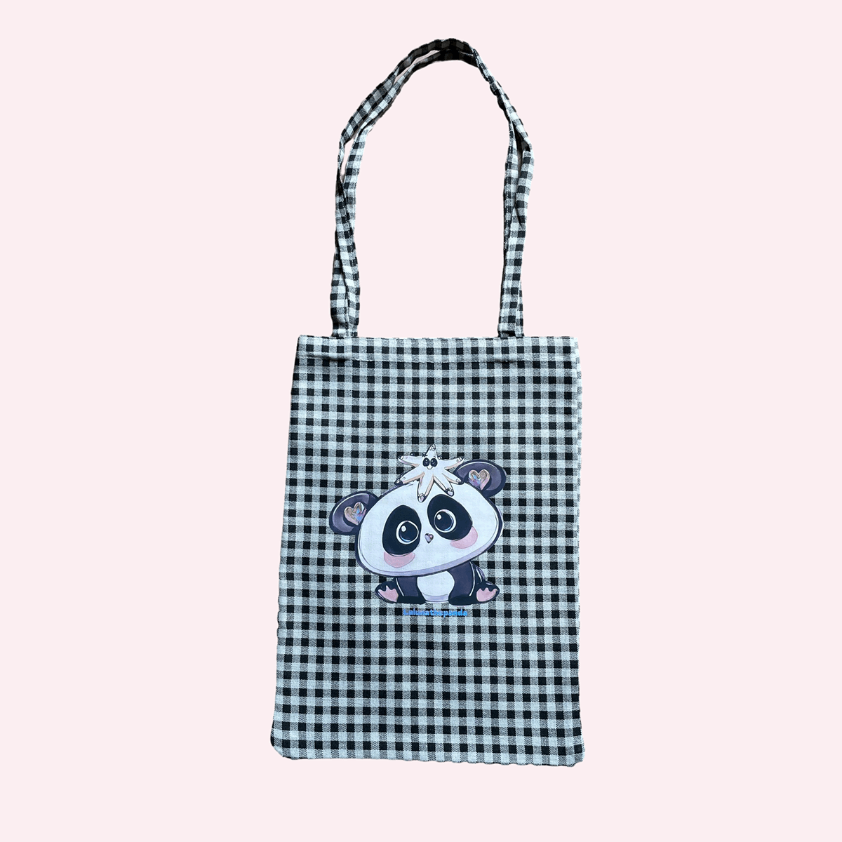 Embrace The Serenity Tote - Checked Ebony - Lalunathepanda
