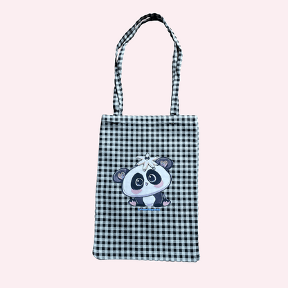 Embrace The Serenity Tote - Checked Ebony - Lalunathepanda