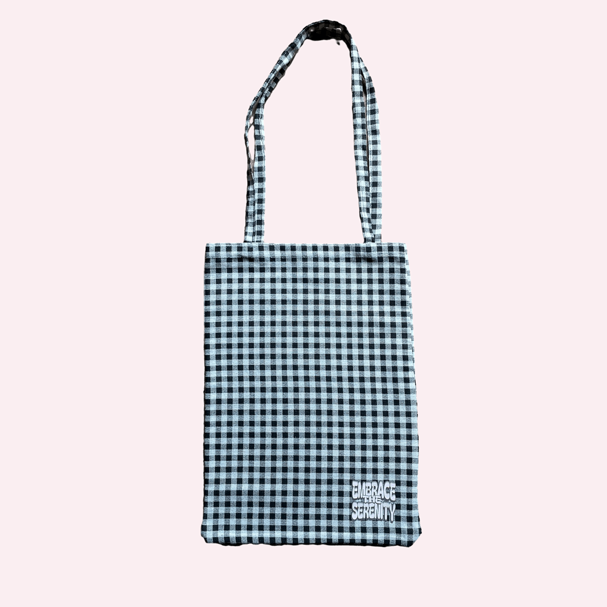 Embrace The Serenity Tote - Checked Ebony - Lalunathepanda