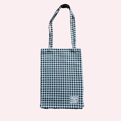 Embrace The Serenity Tote - Checked Ebony - Lalunathepanda
