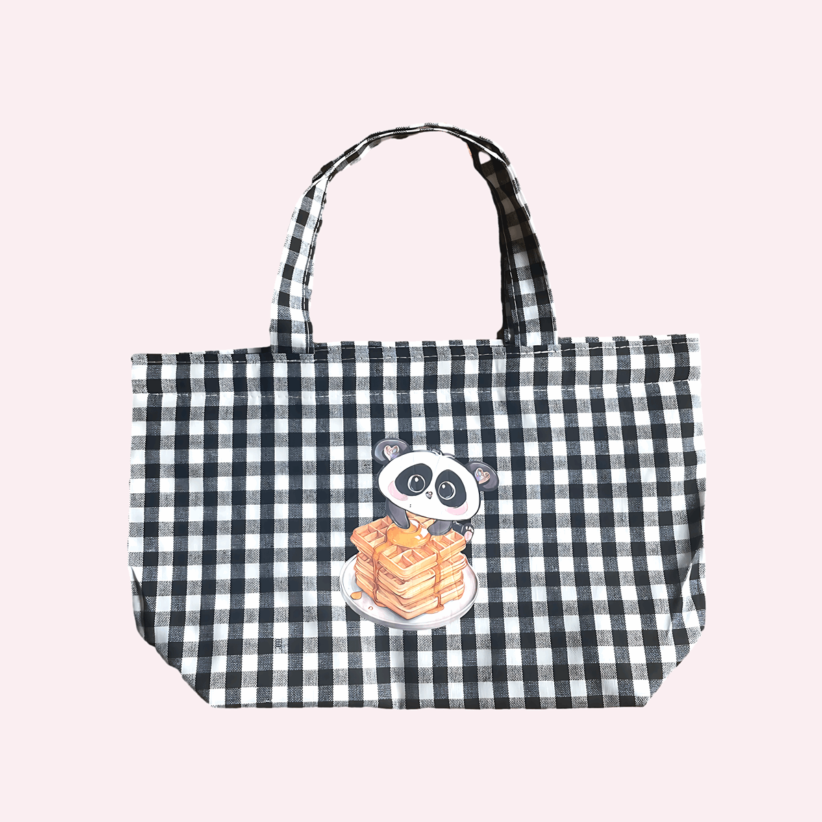 Honey On Waffles Checked Mini Tote - Lalunathepanda