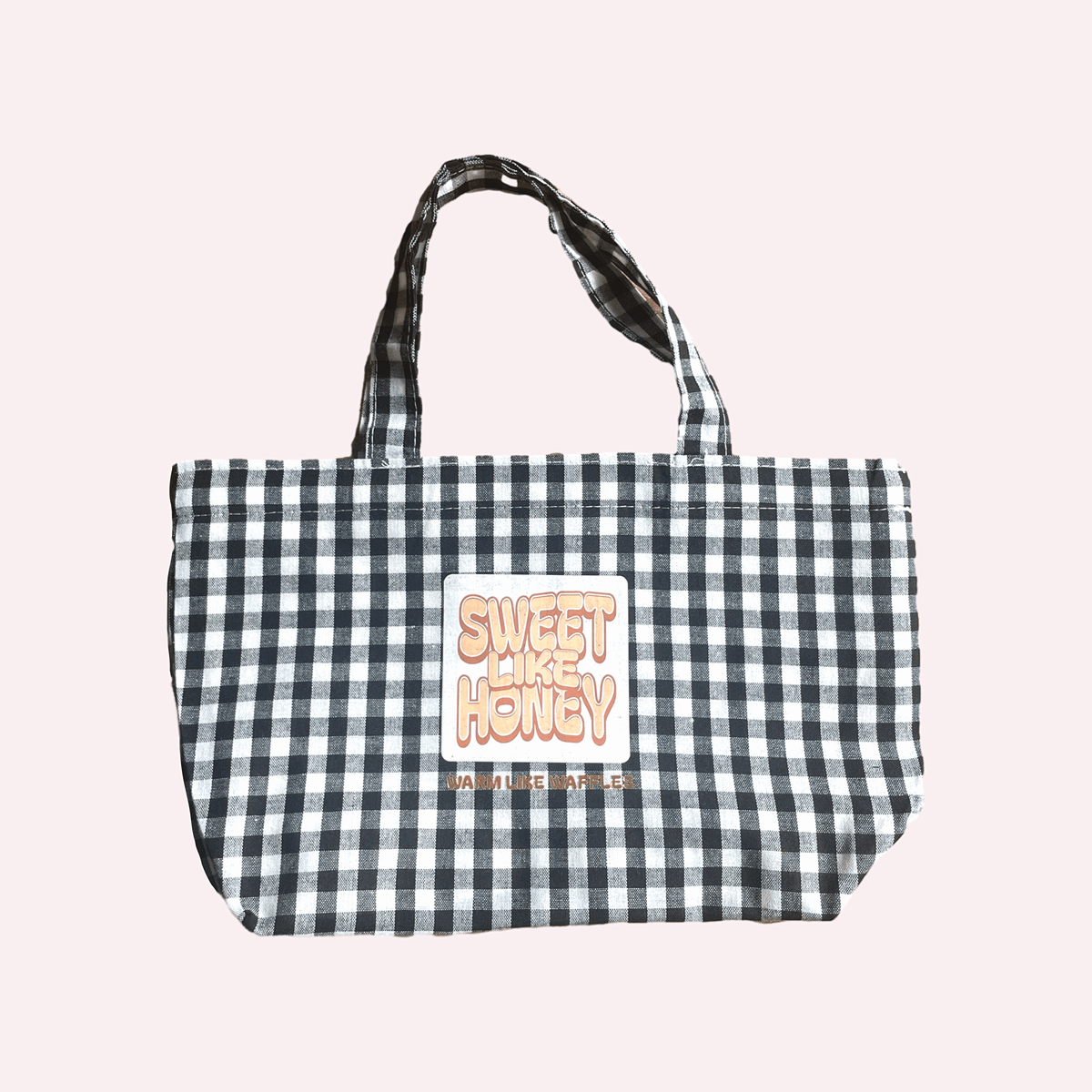 Honey On Waffles Checked Mini Tote - Lalunathepanda