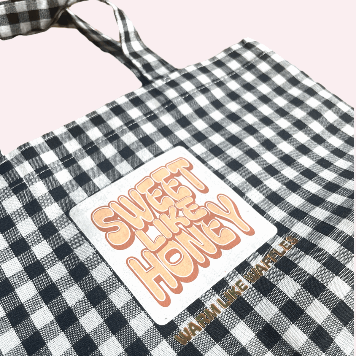Honey On Waffles Checked Mini Tote - Lalunathepanda