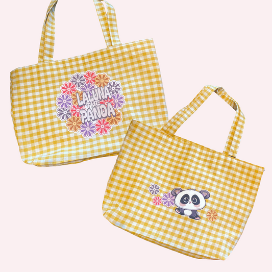 From Still to Bloom Checked Tote