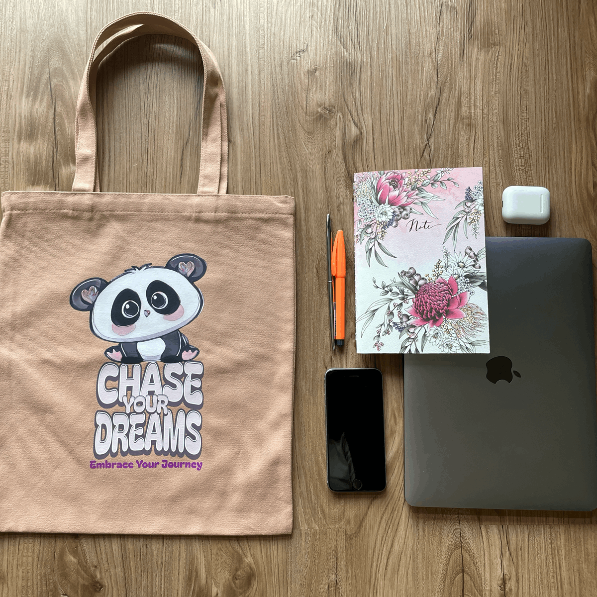 Chase Your Dreams Tote - Lalunathepanda