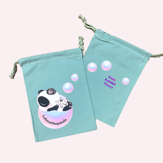 Calm Amidst Chaos Drawstring Pouch
