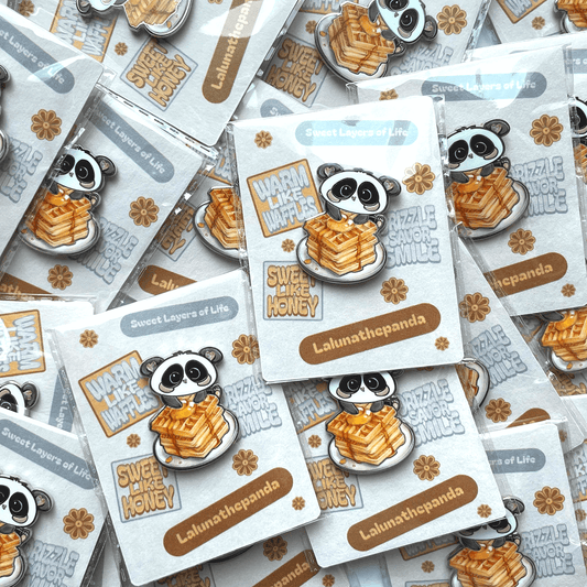 Waffle Adventure Enamel Pin - Lalunathepanda